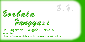borbala hangyasi business card