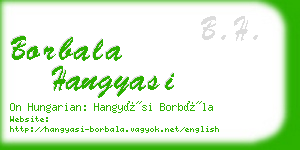 borbala hangyasi business card